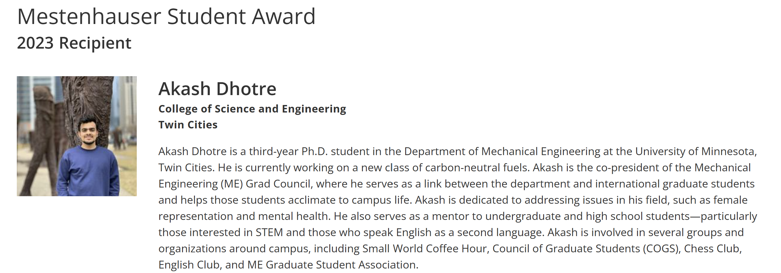 Mestenhauser Award for Excellence in Campus Internationalization